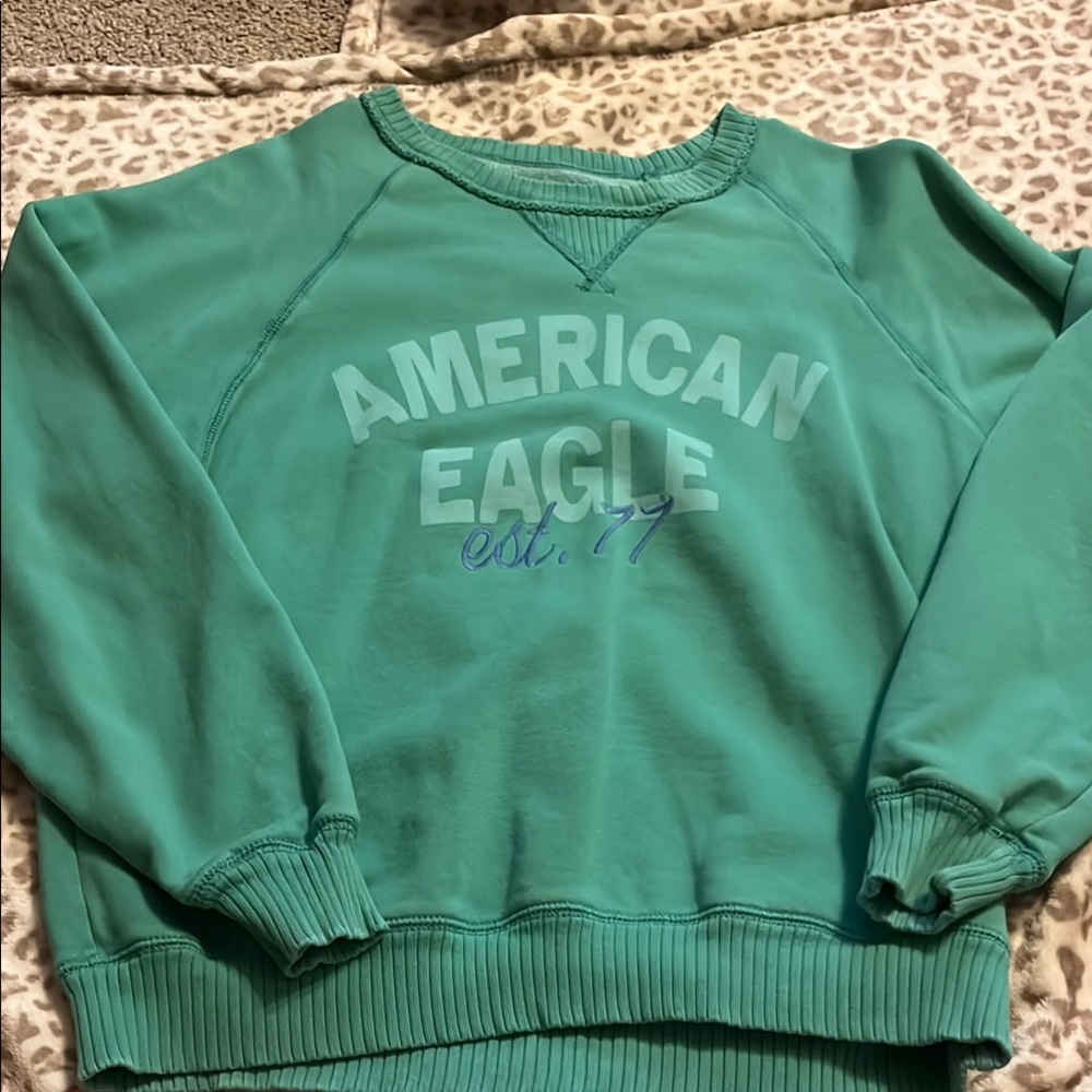 American Eagle By Payless Teal Sweatshirt